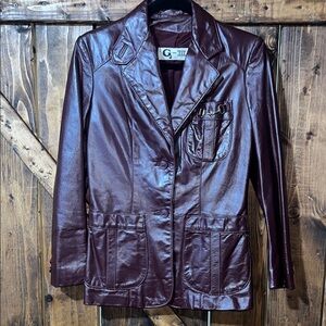 Women's Deep Burgundy Leather Jacket